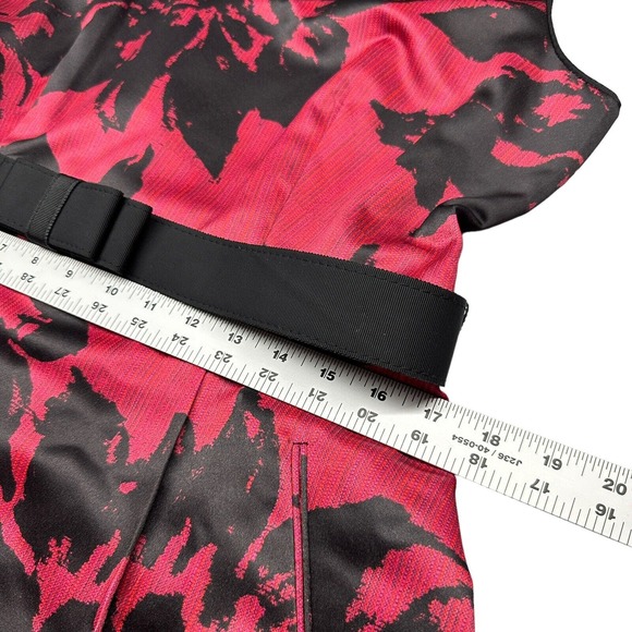 DS Lab Dress Women's Size M Pockets Belt Fit Flare Floral Party NEW - Picture 7 of 12